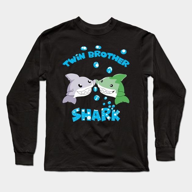 Twine Brother Shark Gift Long Sleeve T-Shirt by ishakcg